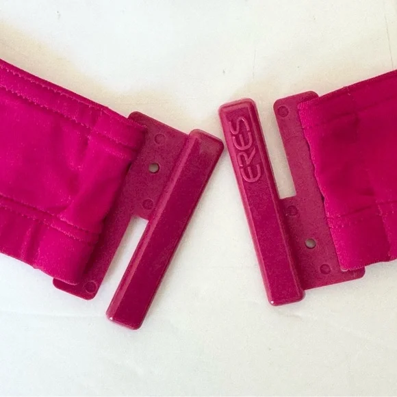 NWT ERES “Compact Stud” Full Cup Triangle Bikini Top Braided Circle Pink Size 14 - Picture 9 of 16